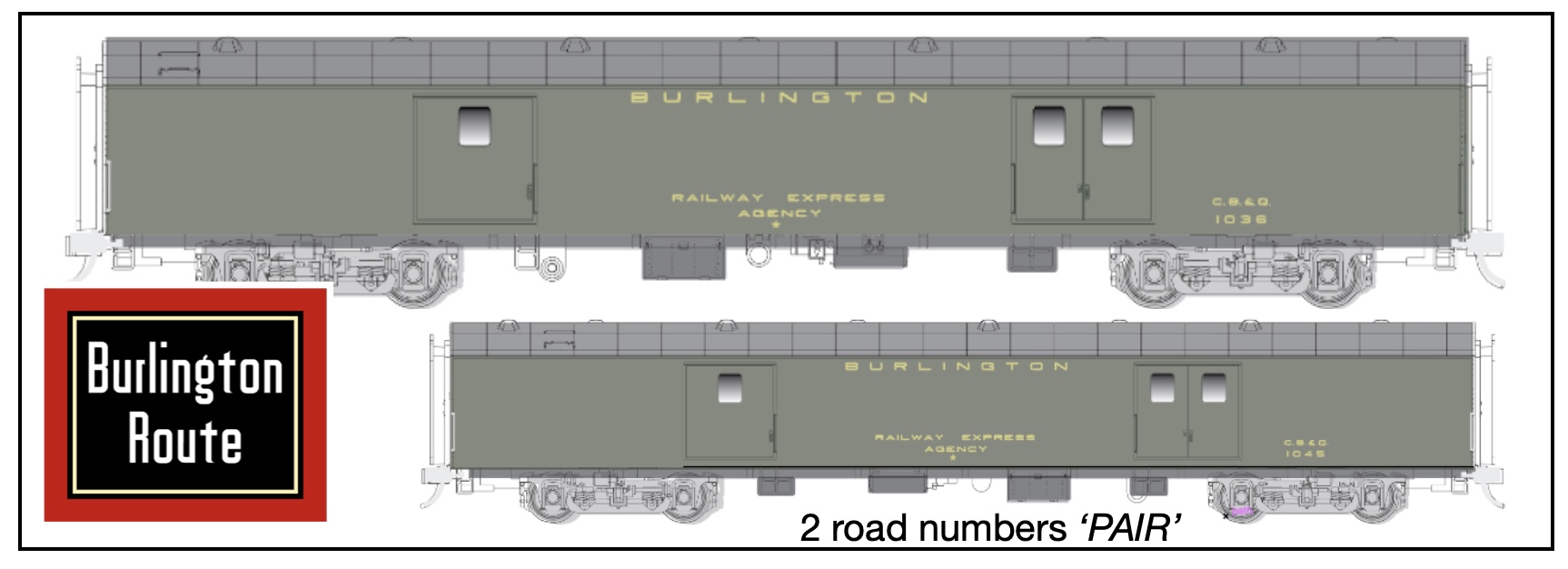 RS – CB&Q – Baggage PAIR