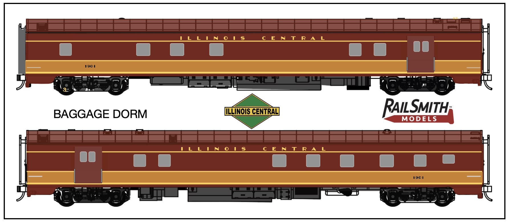 RailSmith- Illinois Central DORM BAGGAGE